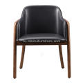 Дизайнерский черный кожаный подлокотник одиночные стулья
